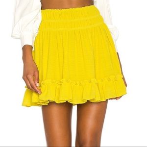 NWT Tularosa yellow mini skirt